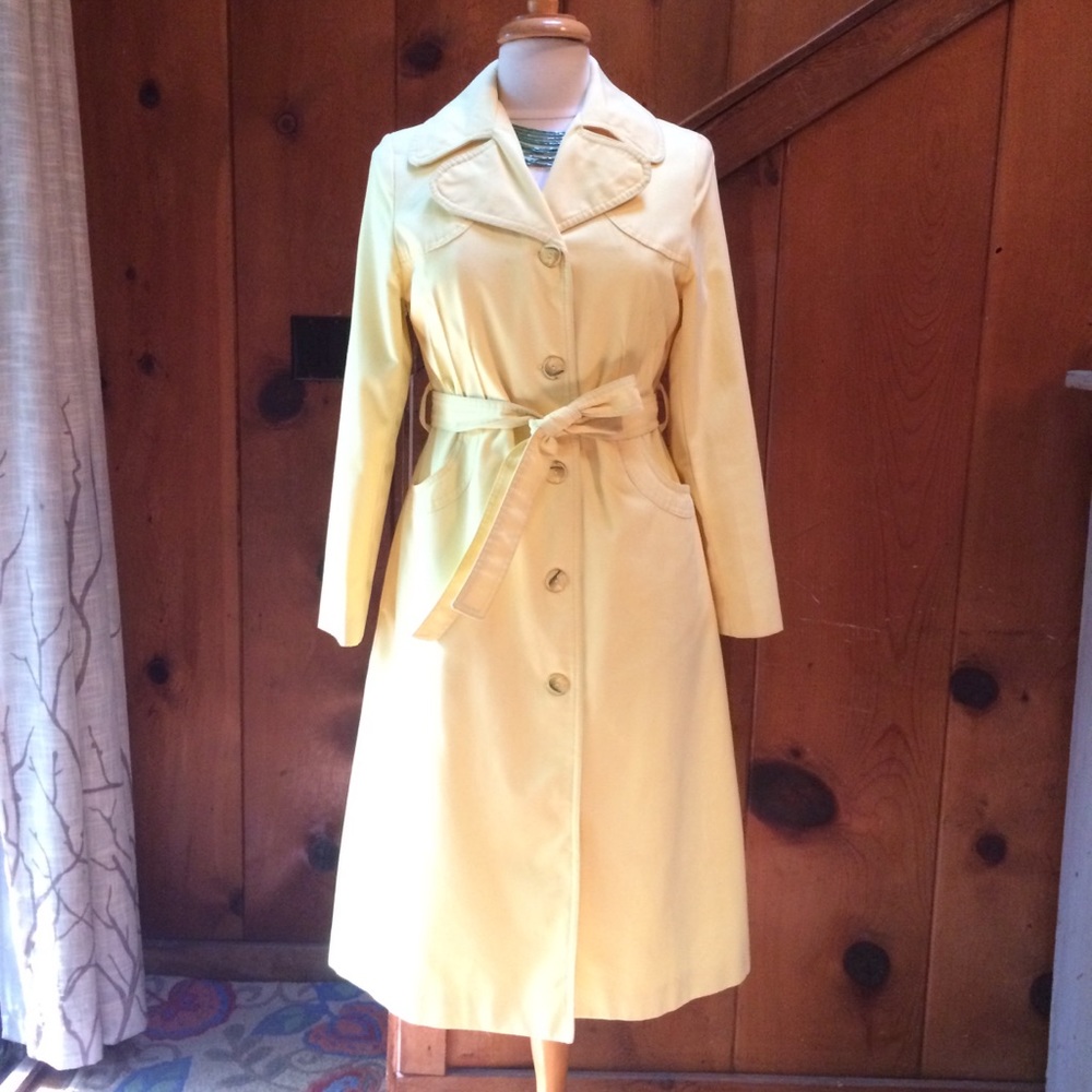 Vintage Yellow Trench Coat